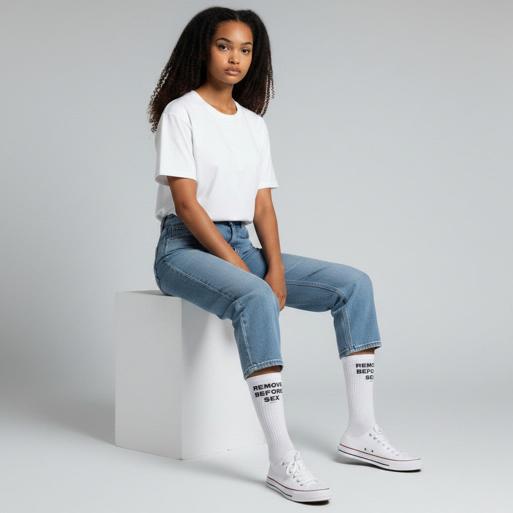 ONE SIZE SOCKS | "REMOVE BEFORE SEX"
