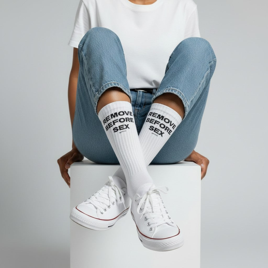 ONE SIZE SOCKS | "REMOVE BEFORE SEX"
