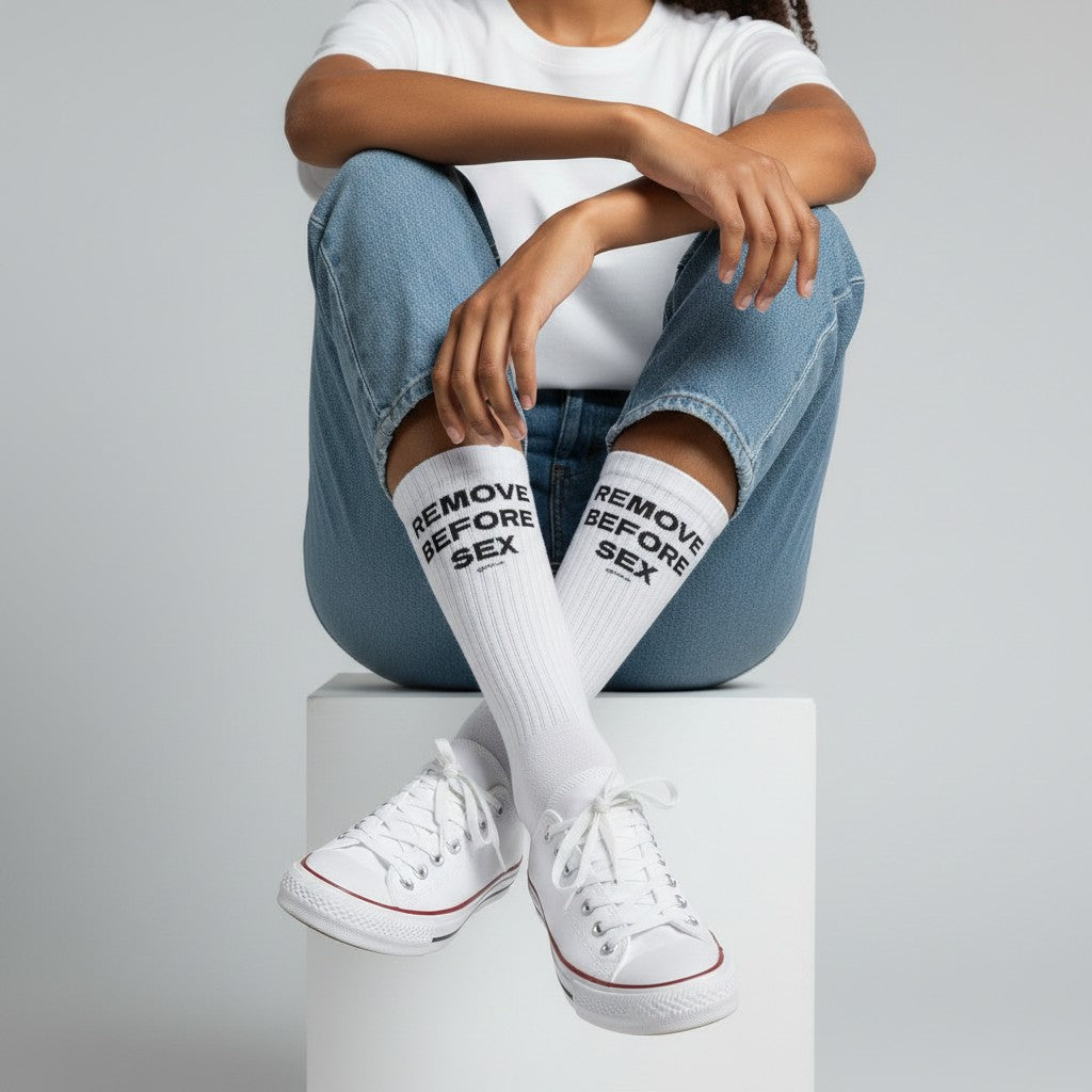 ONE SIZE SOCKS | "REMOVE BEFORE SEX"