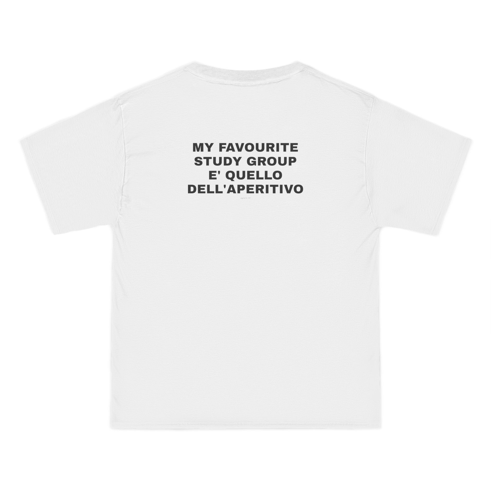 OVERSIZED T-SHIRT | "MY FAVOURITE STUDY GROUP E' QUELLO DELL'APERITIVO"