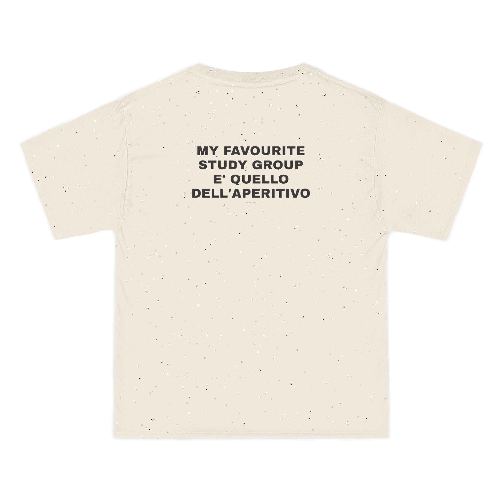 OVERSIZED T-SHIRT | "MY FAVOURITE STUDY GROUP E' QUELLO DELL'APERITIVO"