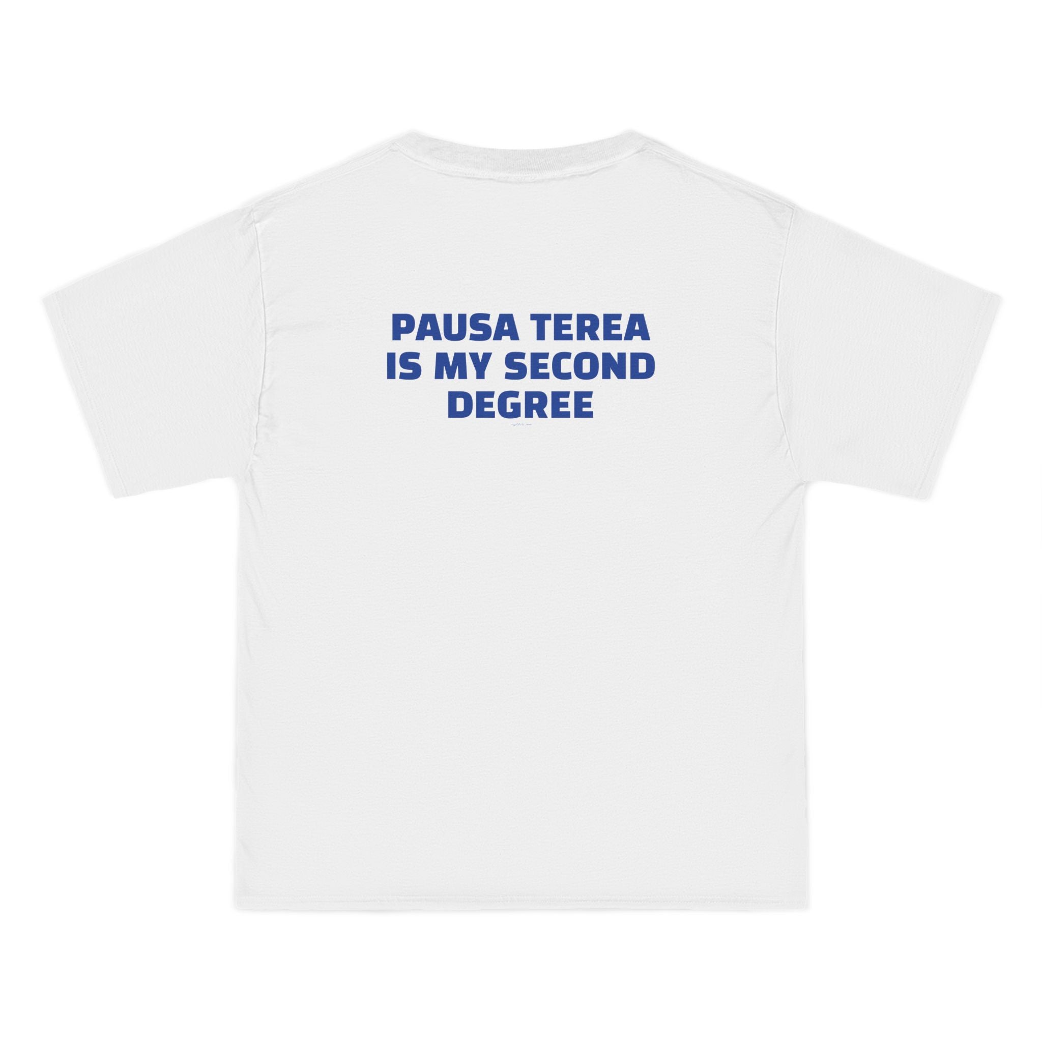 OVERSIZED T-SHIRT | "PAUSA TEREA IS MY SECOND DEGREE"
